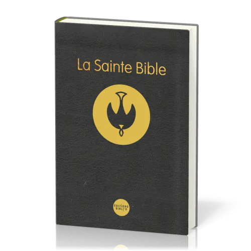 Bible Colombe souple noire or avec notes de référence