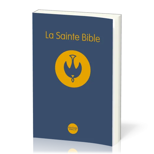 Bible Colombe brochée bleue avec notes de réference