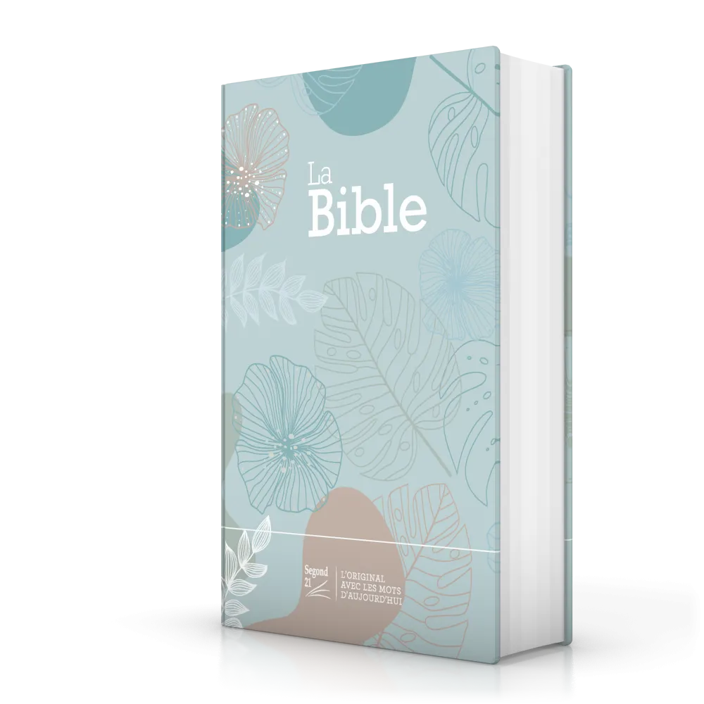 Bible SG21 rigide toilée vert eau