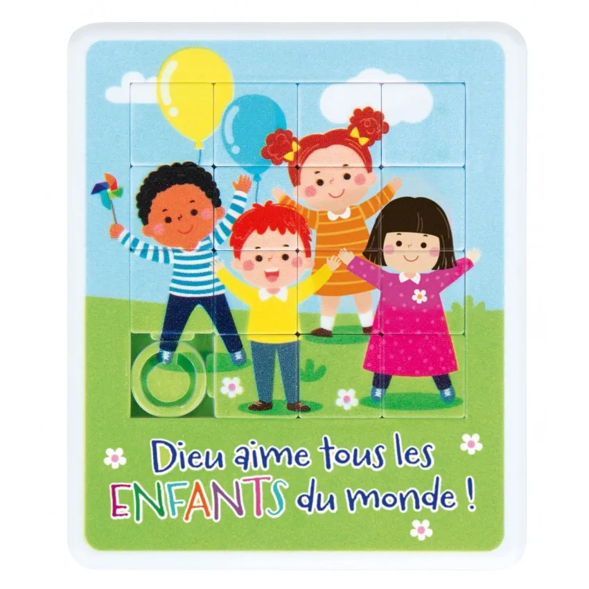 Mini-puzzle coulissant Dieu aime tous les enfants du monde