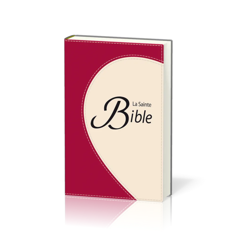 Bible Segond 1910 souple duo framboise/beige or