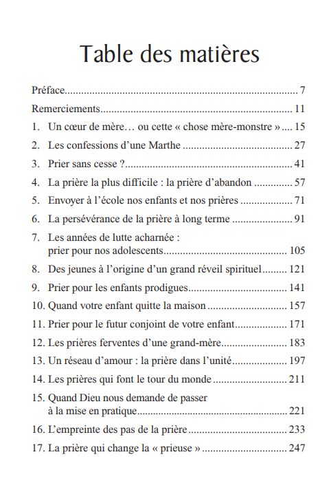 Prière d'une mère, La