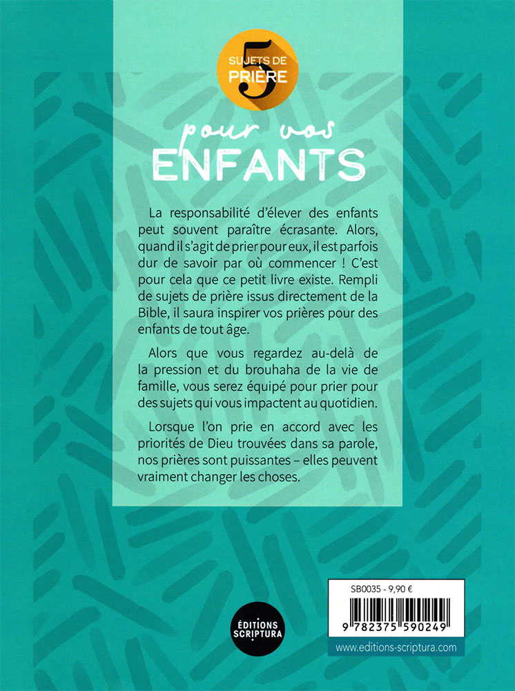 5 sujets de prière pour vos enfants