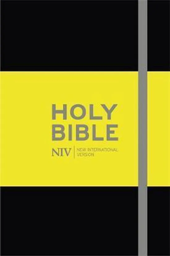 NIV Bible Yellow/black notebook