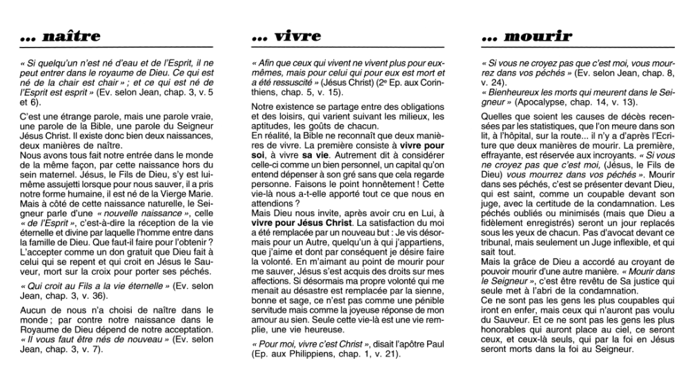 Deux manières de naître, ...