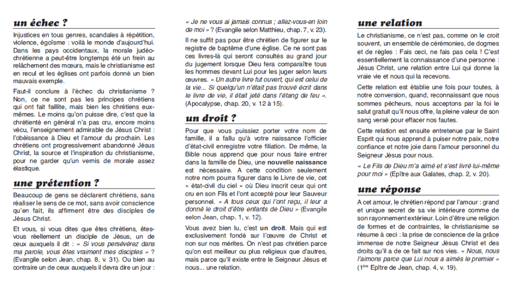 Etre chrétien - qu'est-ce que cela représente pour vous