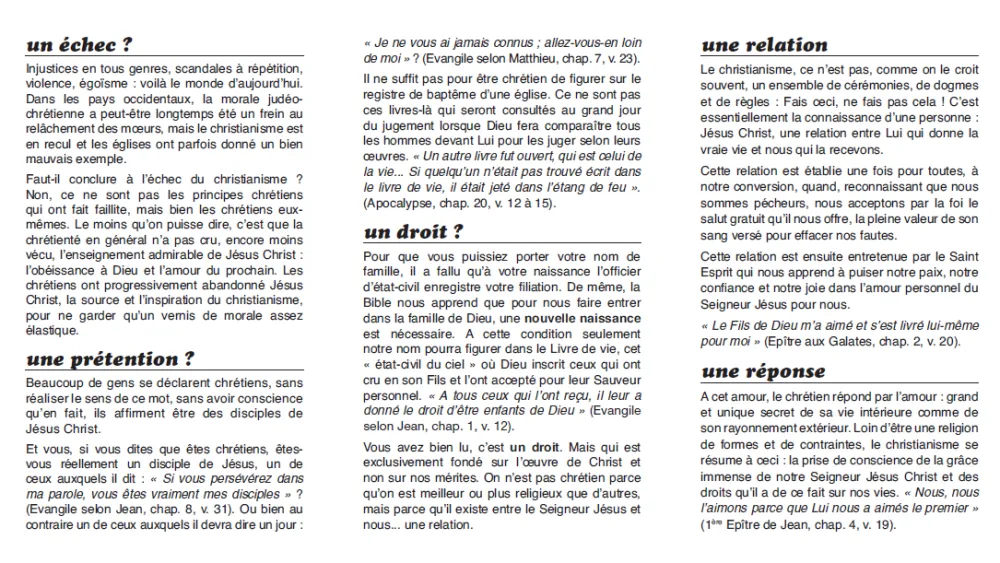 Etre chrétien - qu'est-ce que cela représente pour vous