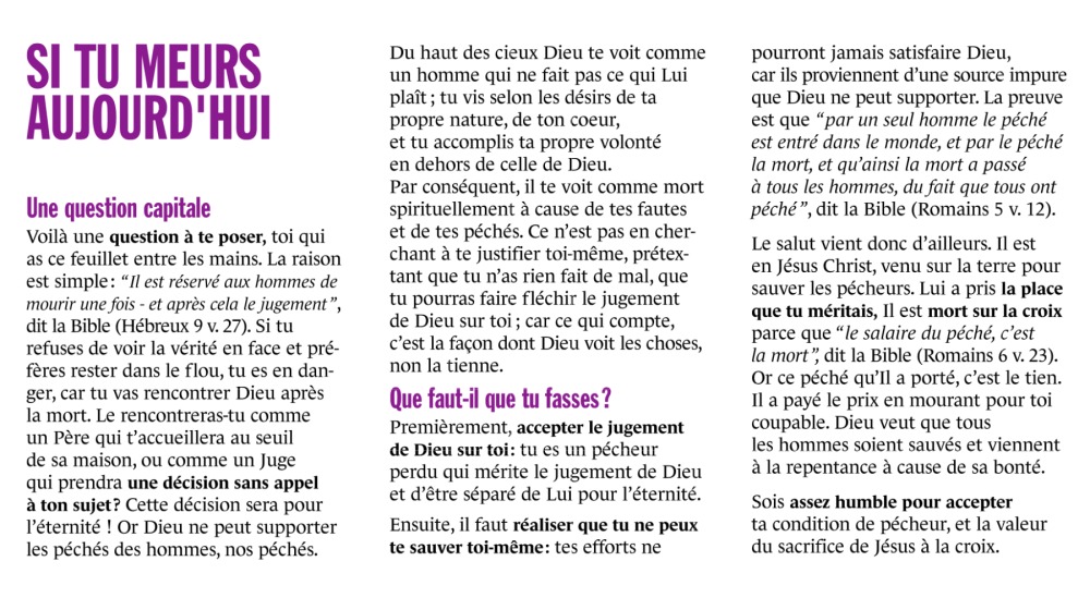 Si tu meurs aujourd'hui