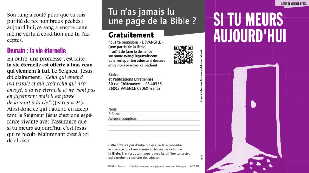 Si tu meurs aujourd'hui