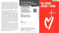 Toi aussi Jésus t'aime
