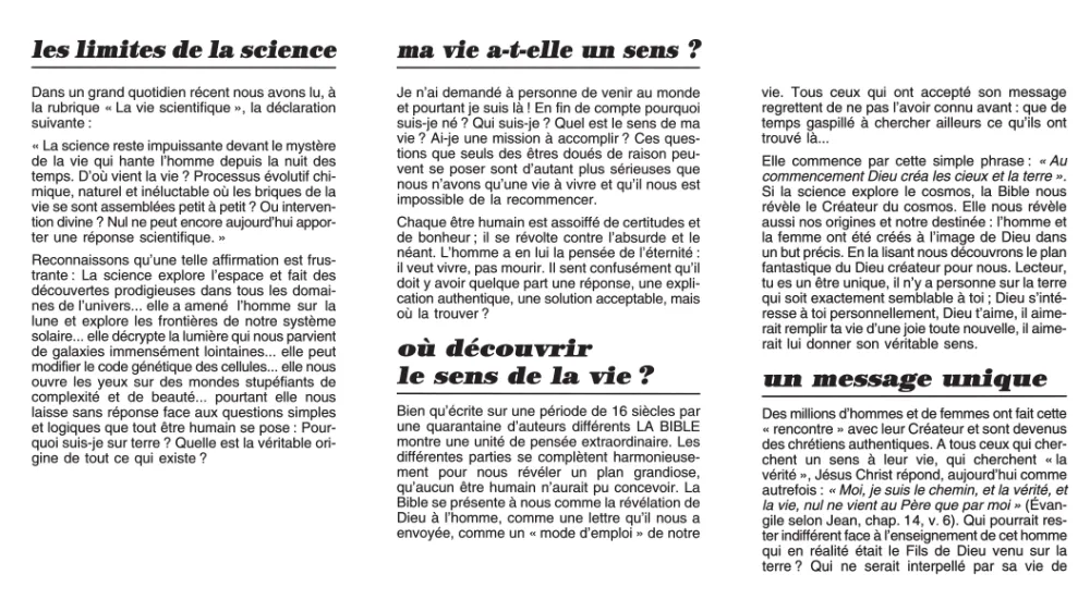 Ma vie a-t-elle un sens ?