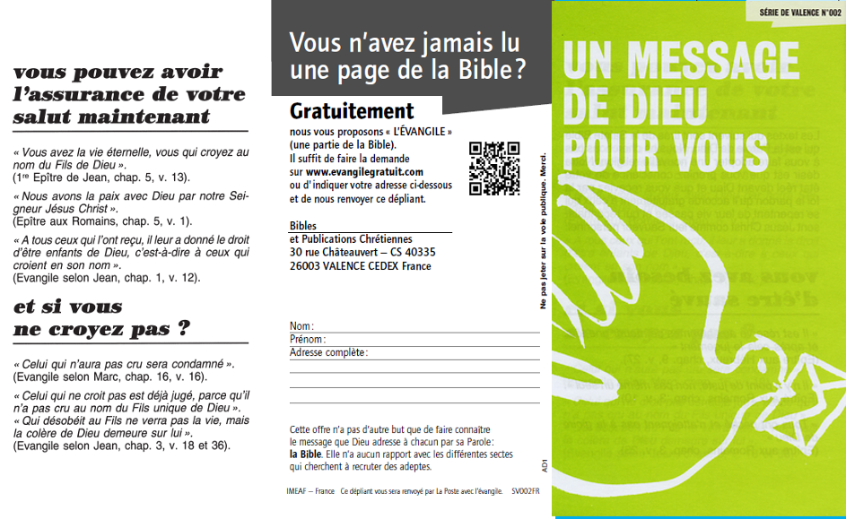 Un message de Dieu pour vous