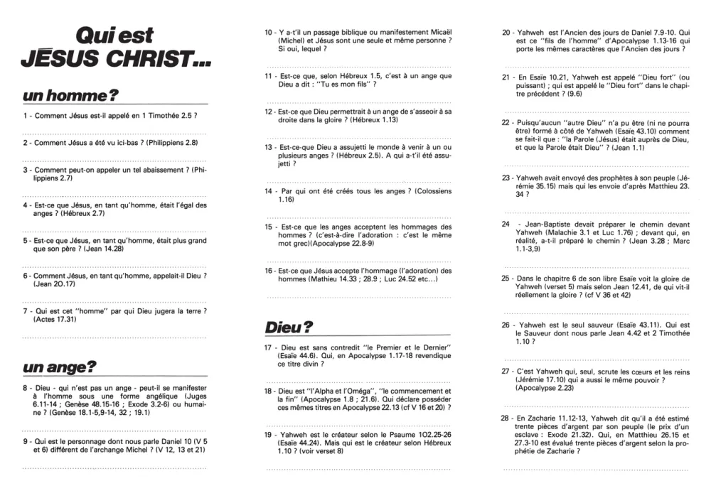 Qui est Jésus d'après la Bible ?
