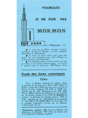 Pourquoi je ne suis pas mormon ?
