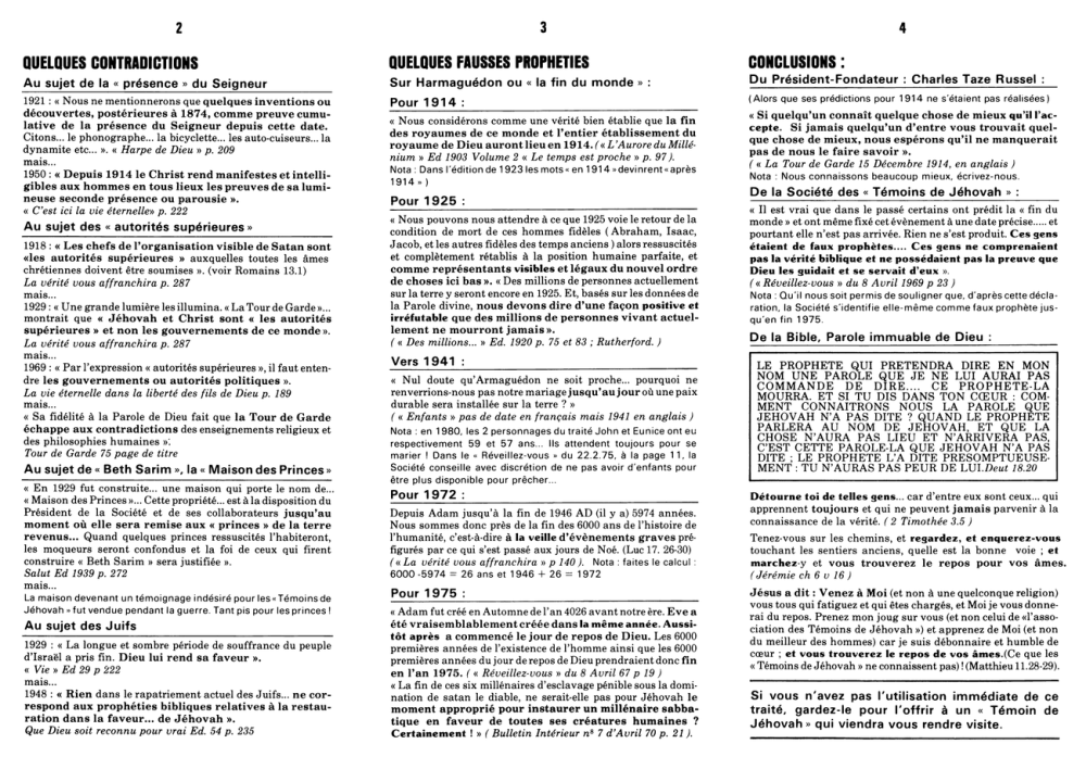 Pourquoi je ne suis pas témoin de Jéhovah ?