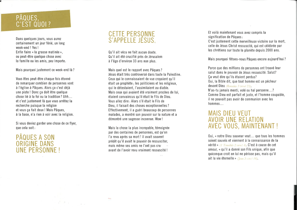 Pâques ?