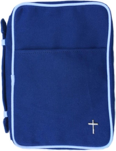 Housse L bleu croix metal