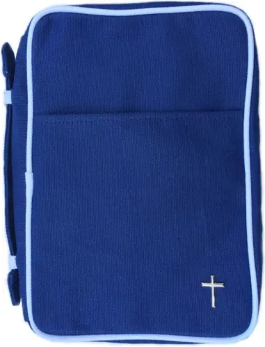 Housse L bleu croix metal