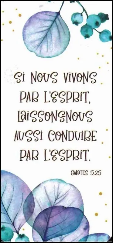 Marque-page magnet - Galates 5:25