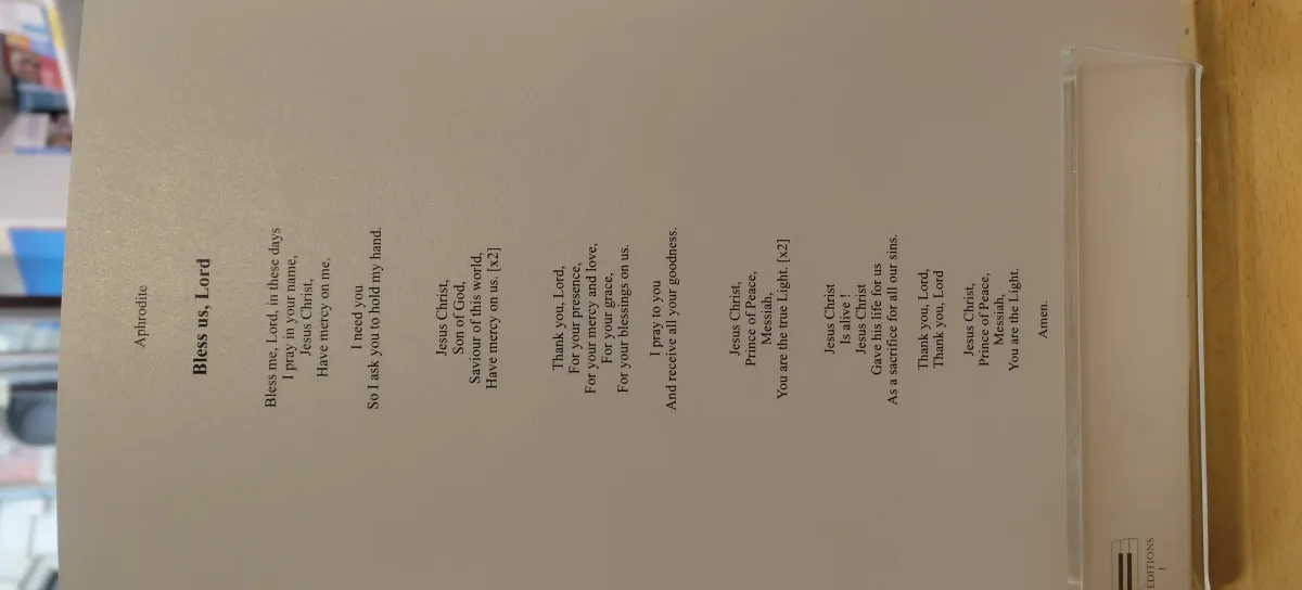 Partition Bless us, Lord (voice, cello, piano)