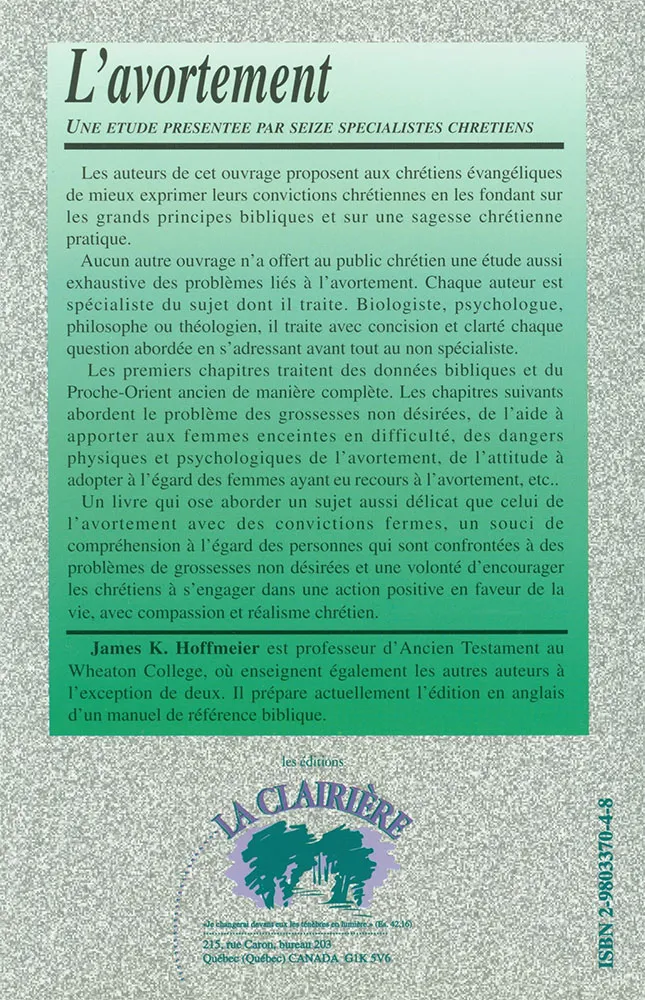 Avortement - enjeux théologique et éthique