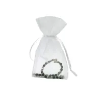 Bracelet perles + croix - noir