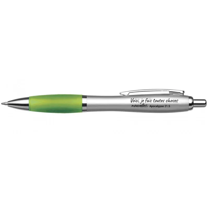 Stylo vert Voici, je fais toutes choses nouvelles - Ap. 21:5