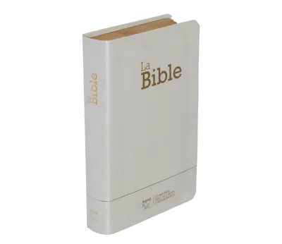 Bible SG21 souple textile blanc or onglets
