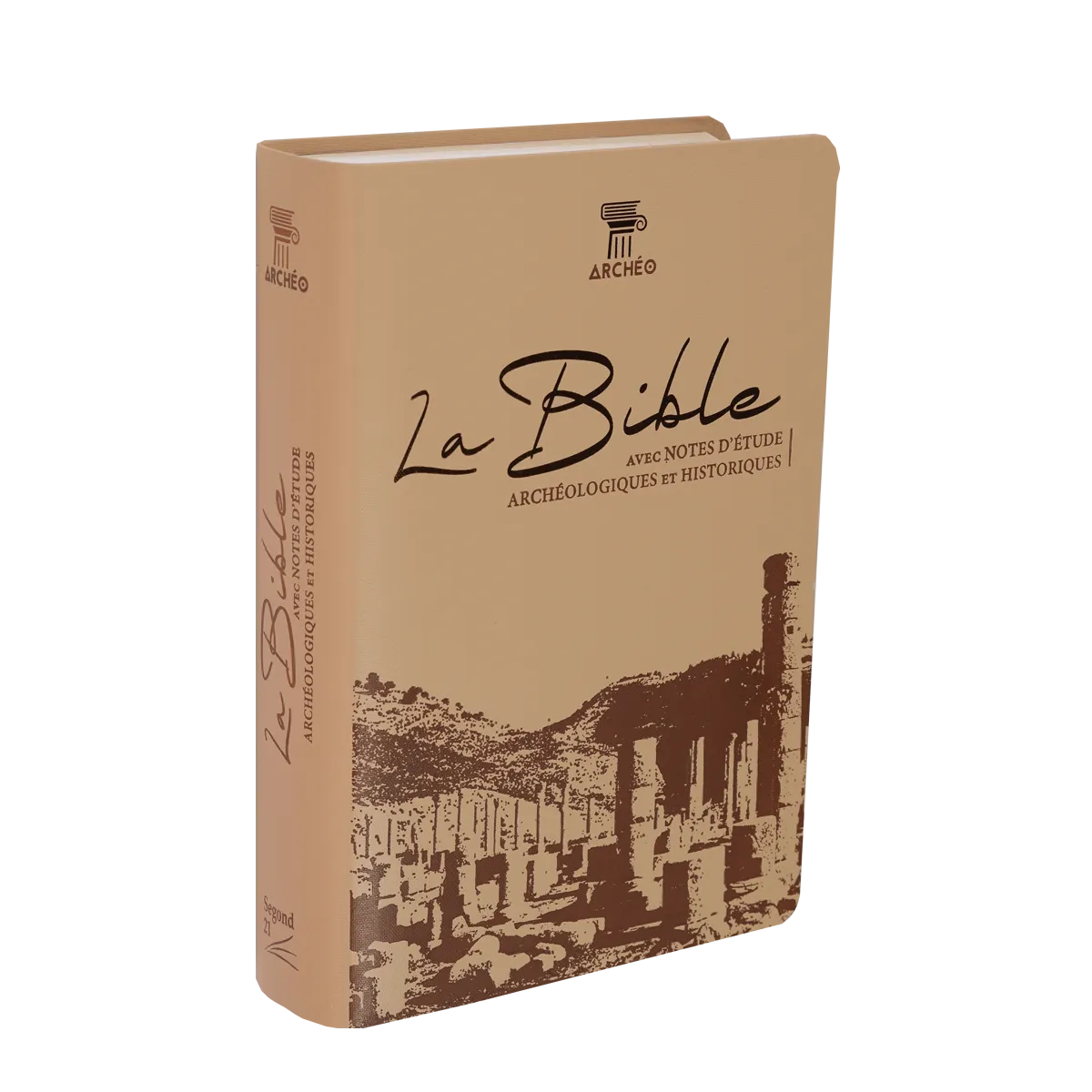 Bible SG21 Archéologique souple textile café bronze