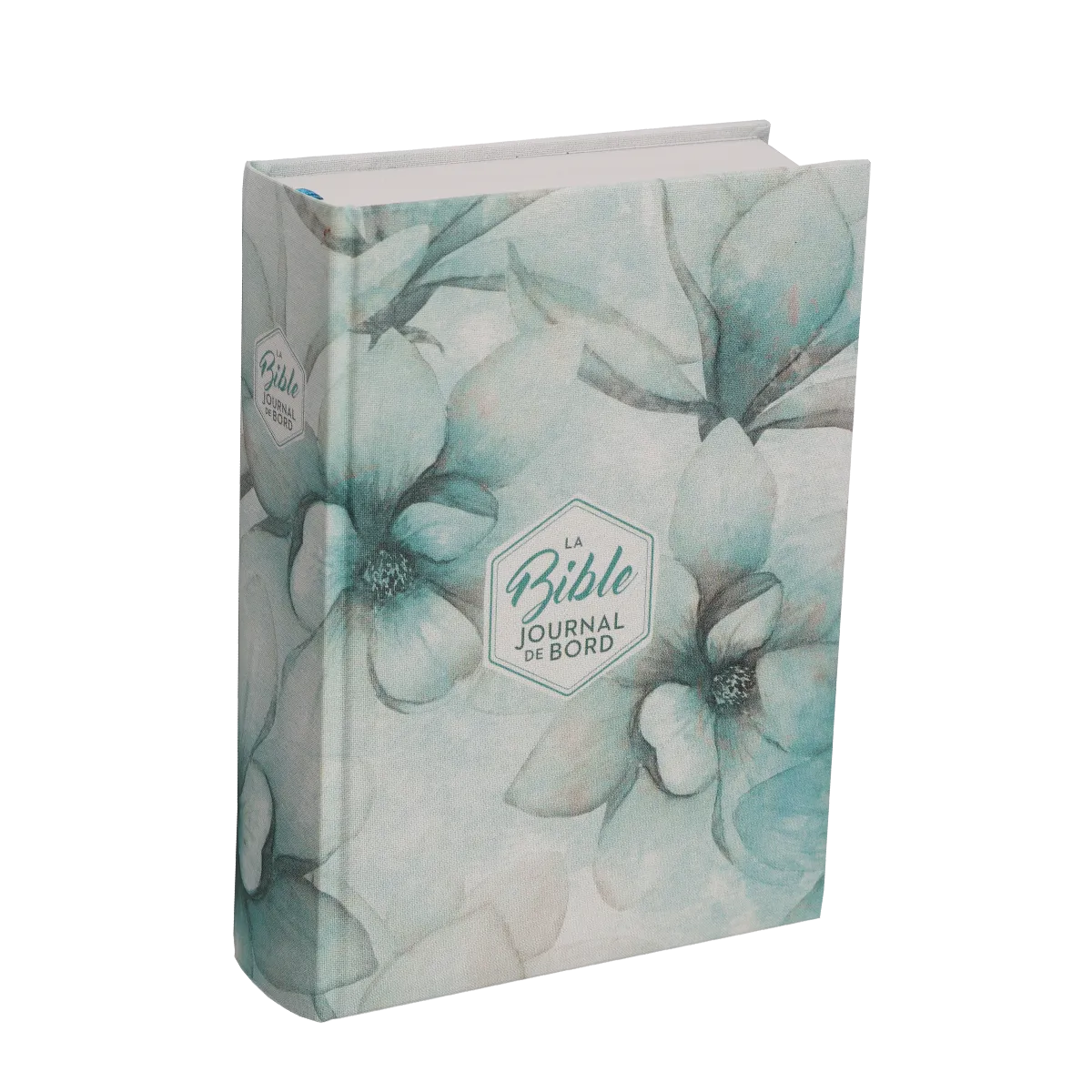 Bible SG21 Journal de bord rigide textile fleurs bleues