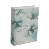 Bible SG21 Journal de bord rigide textile fleurs bleues