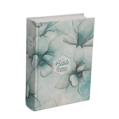 Bible SG21 Journal de bord rigide textile fleurs bleues