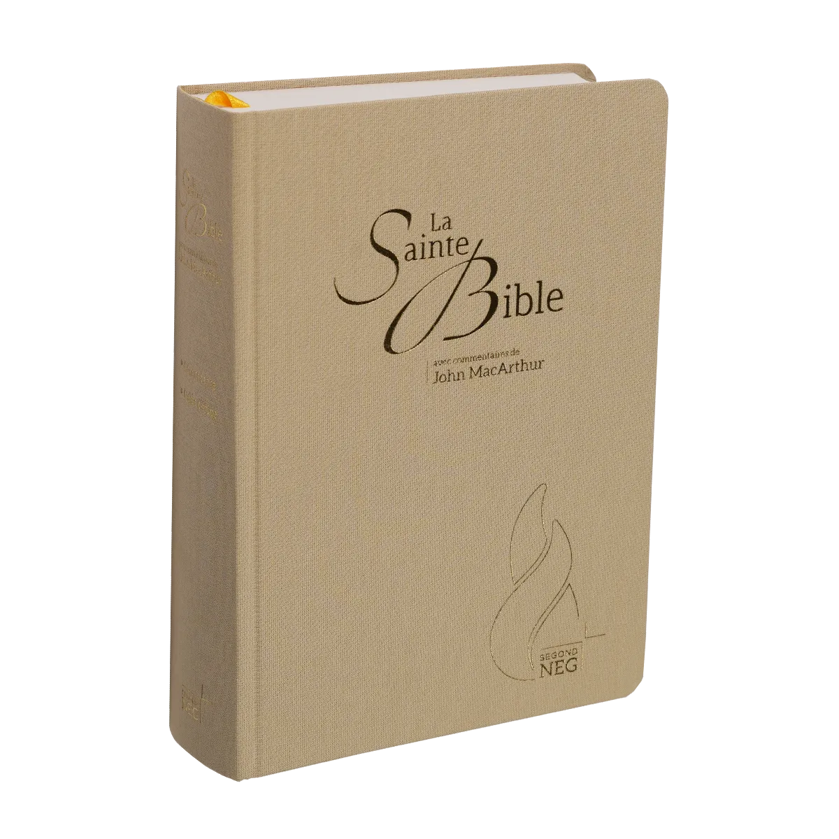 Bible NEG MacArthur souple textile beige