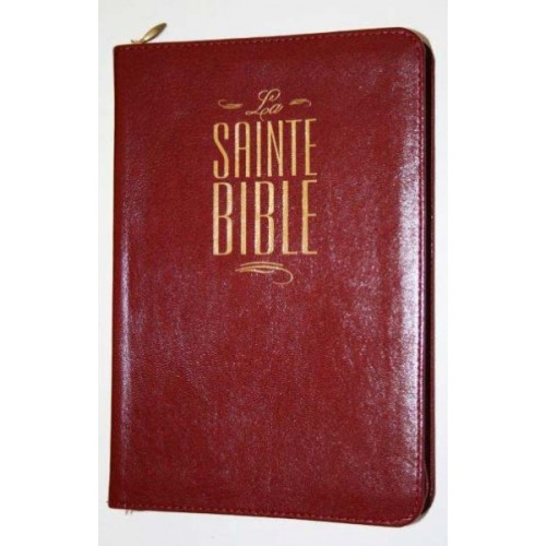 Bible Esaïe 55 souple Bordeaux Zip Onglets