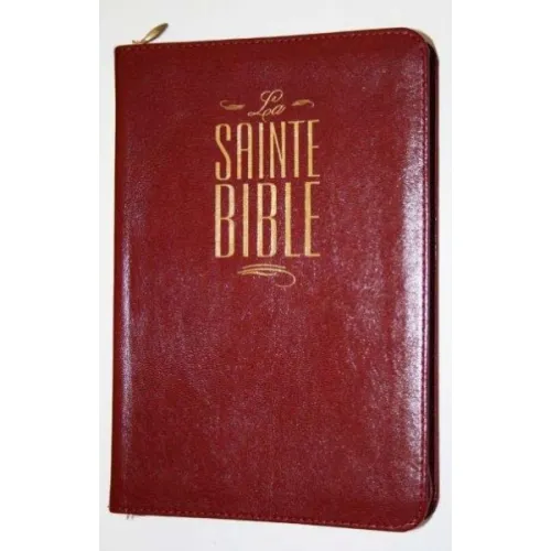 Bible Esaïe 55 souple Bordeaux Zip Onglets