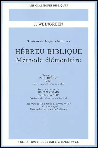 Hébreu biblique méthode élémentaire