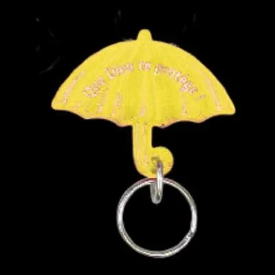 Porte-clés Parapluie jaune "Que Dieu te protège"