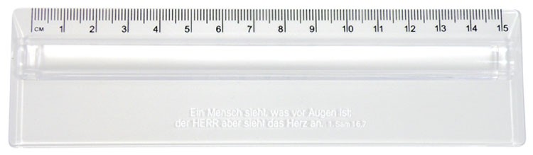 Règle transparente 15cm - Loupe 1Sam16.7