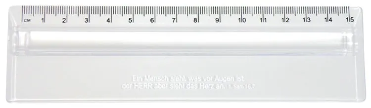 Règle transparente 15cm - Loupe 1Sam16.7