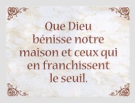 Céramique Que Dieu bénisse notre maison