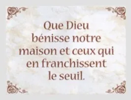 Céramique Que Dieu bénisse notre maison