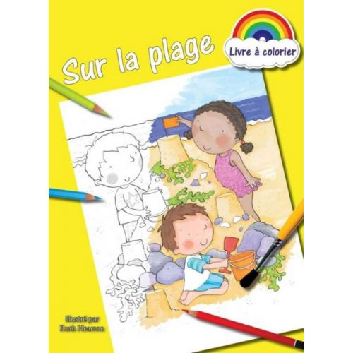 Sur la plage - Livre à colorier