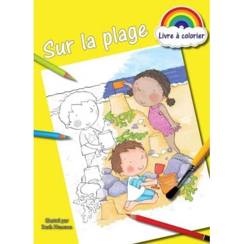 Sur la plage - Livre à colorier