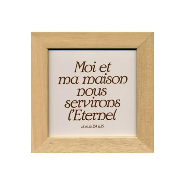 Céramique cadre chêne Moi et ma maison..