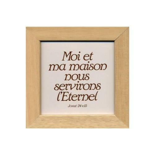 Céramique cadre chêne Moi et ma maison..