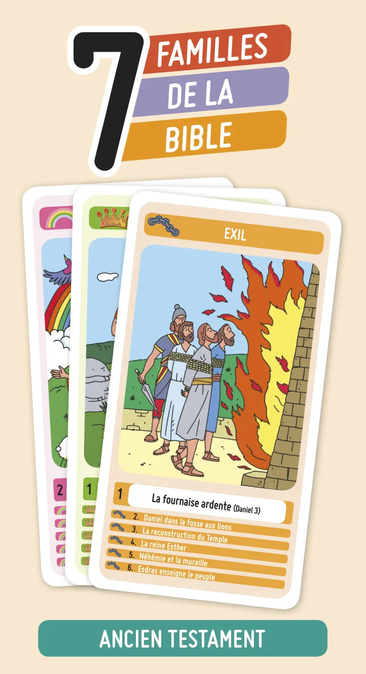 Jeu de 7 familles de la Bible - Ancien Testament
