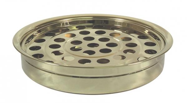 Plateau sainte cène inox 40 verres or