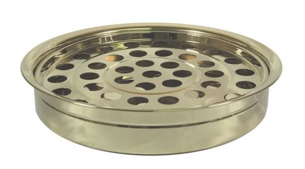 Plateau sainte cène inox 40 verres or