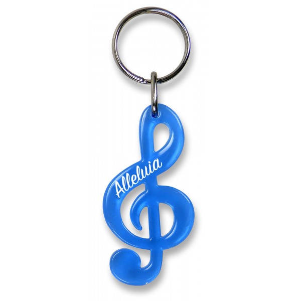 Porte-clés Clé de Sol rouge Alléluia