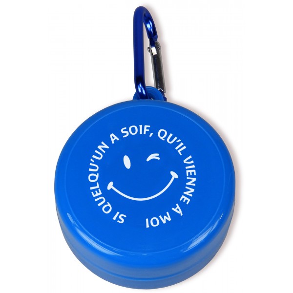 Verre de voyage bleu